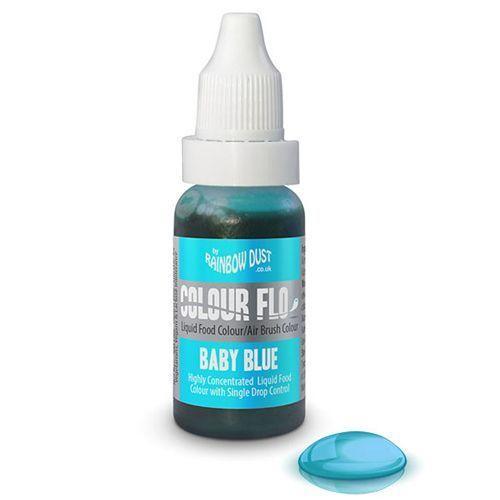 Airbrush Farve Lyseblå 16 Ml - Perfekt til Kager og Slik
