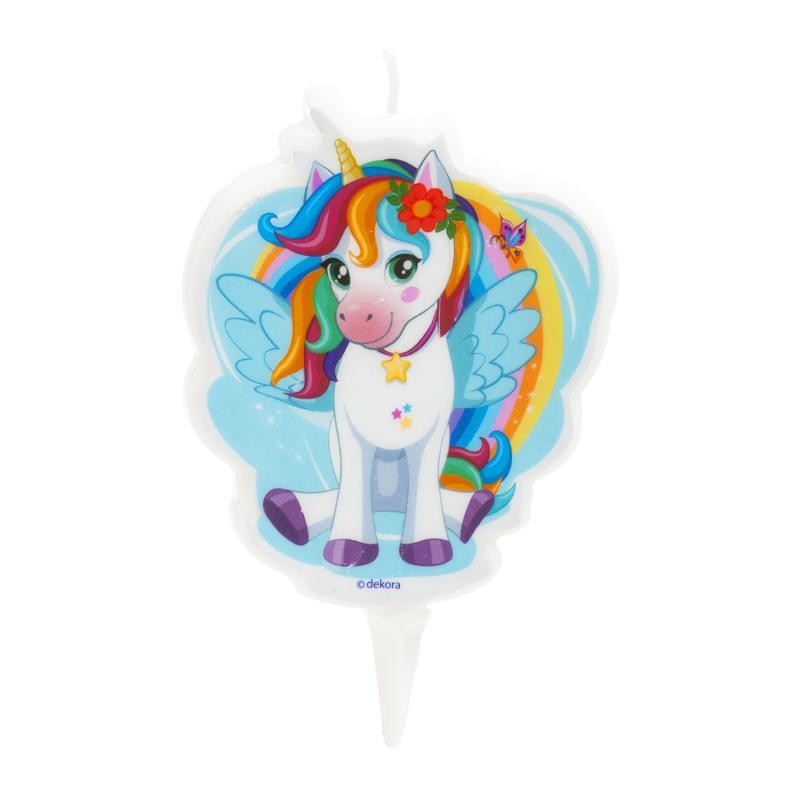Dekora   Unicorn Fødselsdagslys  Tesia   Friends