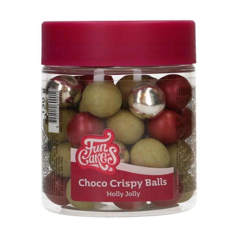 Funcakes Crispy Chokoladekugler - Holly Jolly 130g