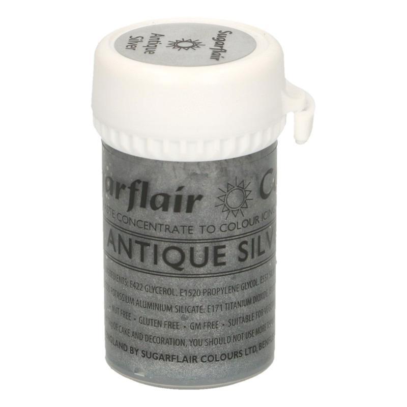 Koncentreret Pastafarve Antik Sølv 25 G - Kager & Slik