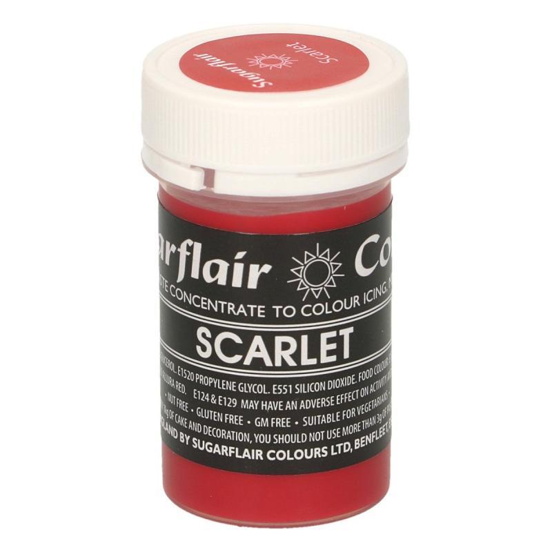Koncentreret Pastafarve Pastel Scarlet Rød 25 g - Kager & Slik