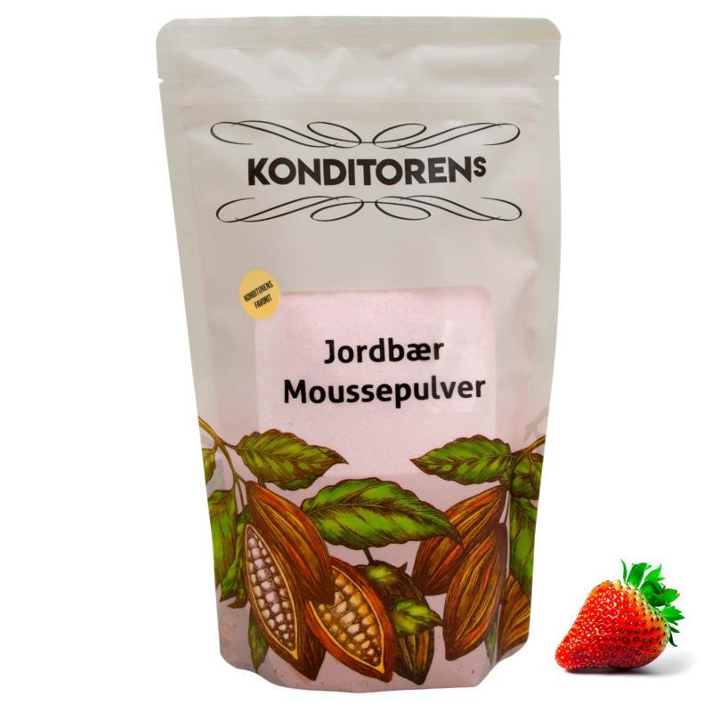 Konditorens Jordbær Moussepulver 100g - Uden kunstige tilsætningsstoffer