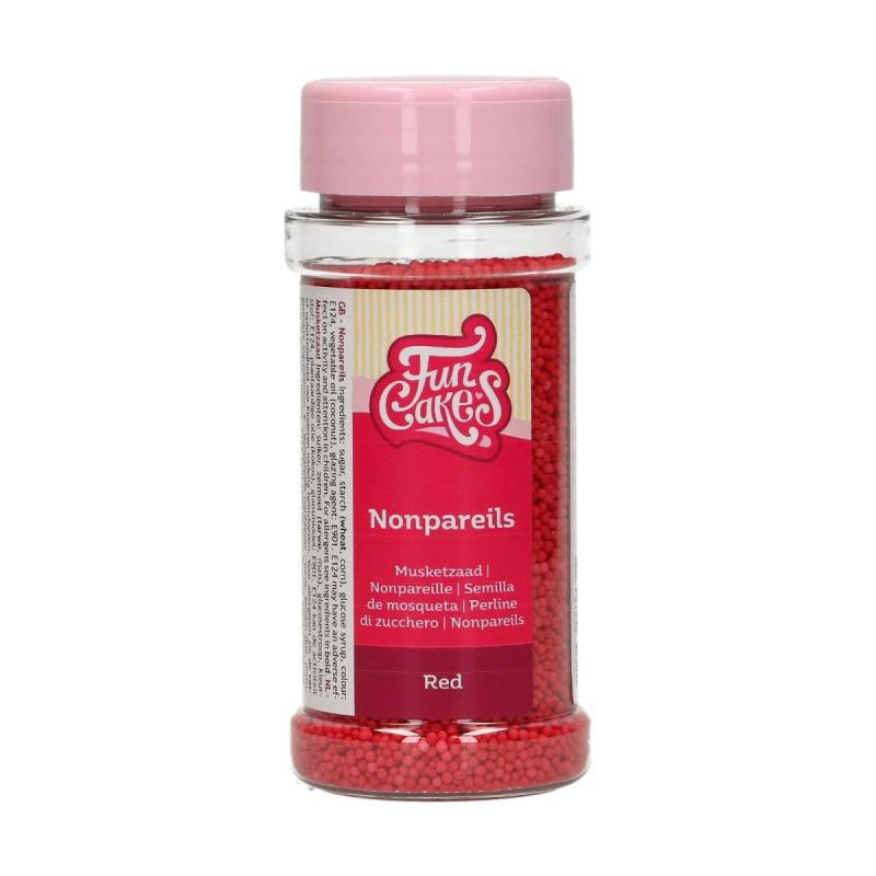 Nonpareils Røde Sukkerkugler 80 G - Perfekt til Bagning