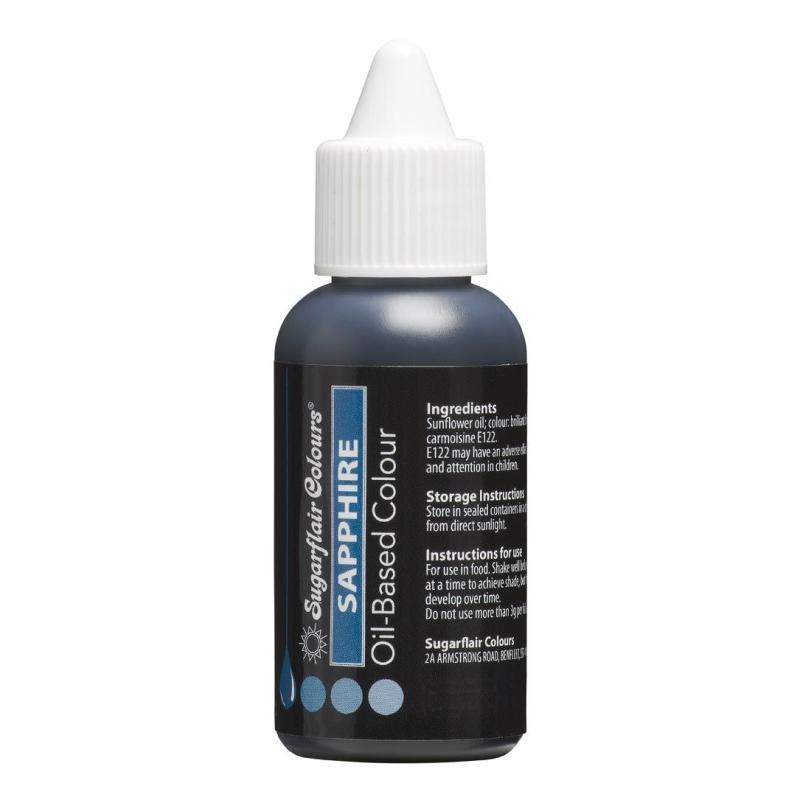 Sugarflair Oliebaseret Farve - Safir 30 Ml