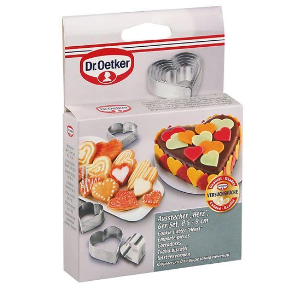 Hjerte Udstikker Sæt 6 Stk - Dr. Oetker