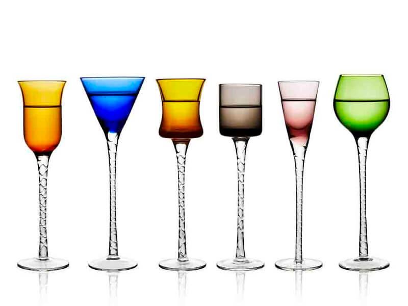 Lyngby Snapseglas London - 6 Assorterede Farver