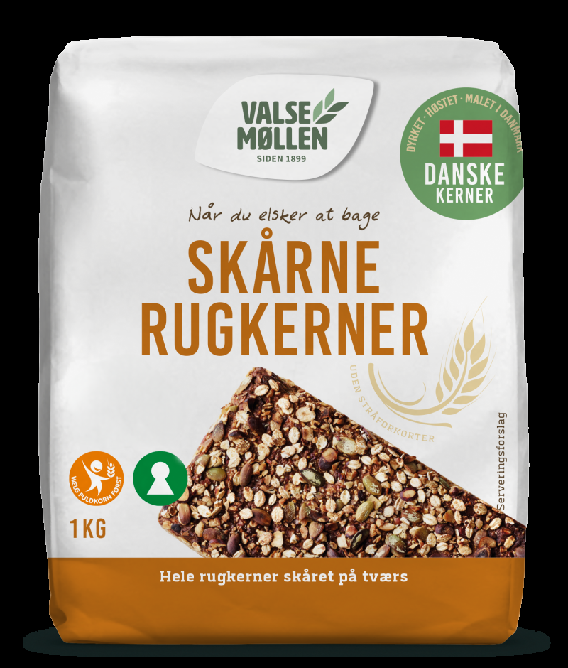 Skårne Rugkerne 1 Kg   Valsemøllen