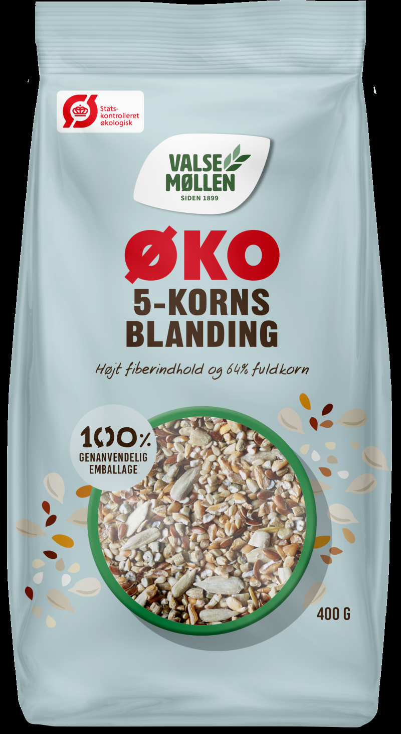 økologisk 5 Kornsblanding 500 G   Valsemøllen