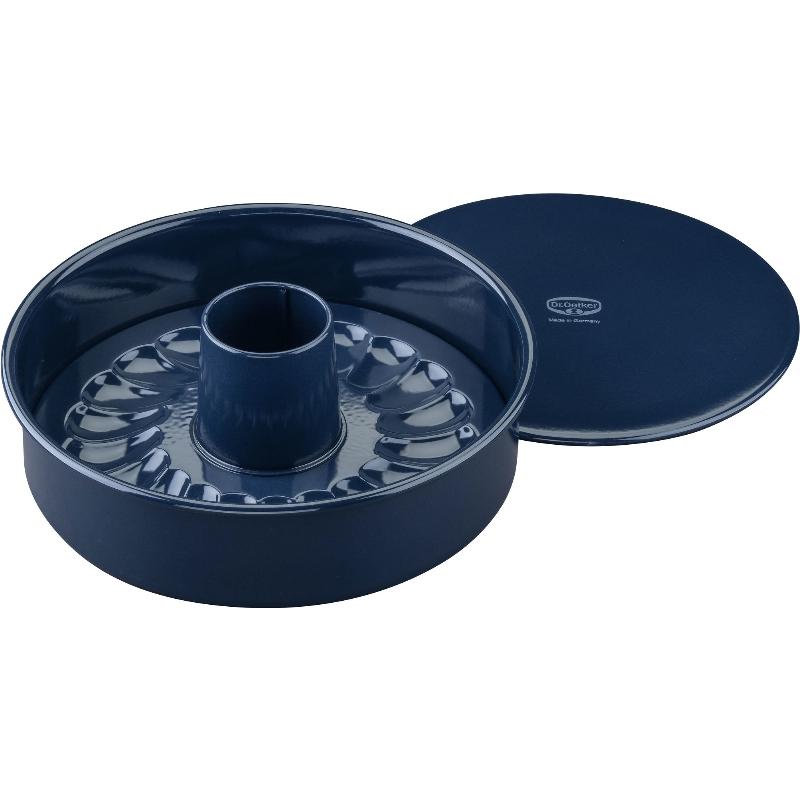 Bageform Med Aftagelig Bund 28 Cm 3 Dele  Mørkeblå