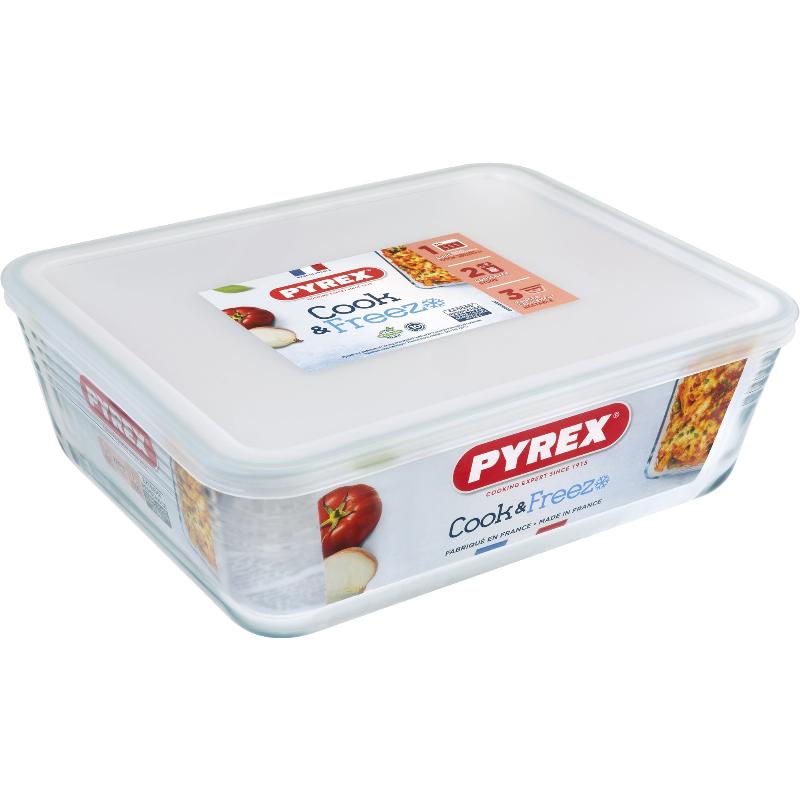 Cook   Freeze Madkasse Glasform Med Låg  4 2 Liter