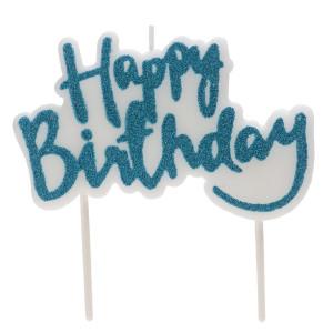 Dekora   Happy Birthday Fødselsdagslys  Blå