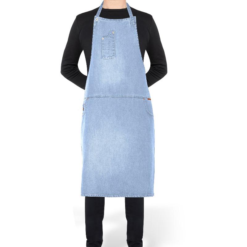 Five Pockets Comfort Fit Forklæde  Washed Indigo