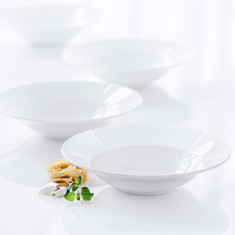 Grand Cru Dyb Tallerken Hvid  ø25 Cm  4 Stk