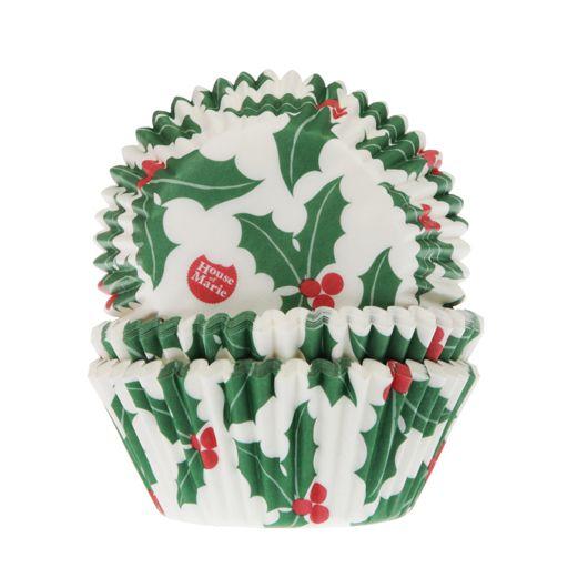 House Of Marie   Holly Leaf Muffinsforme  50 Stk