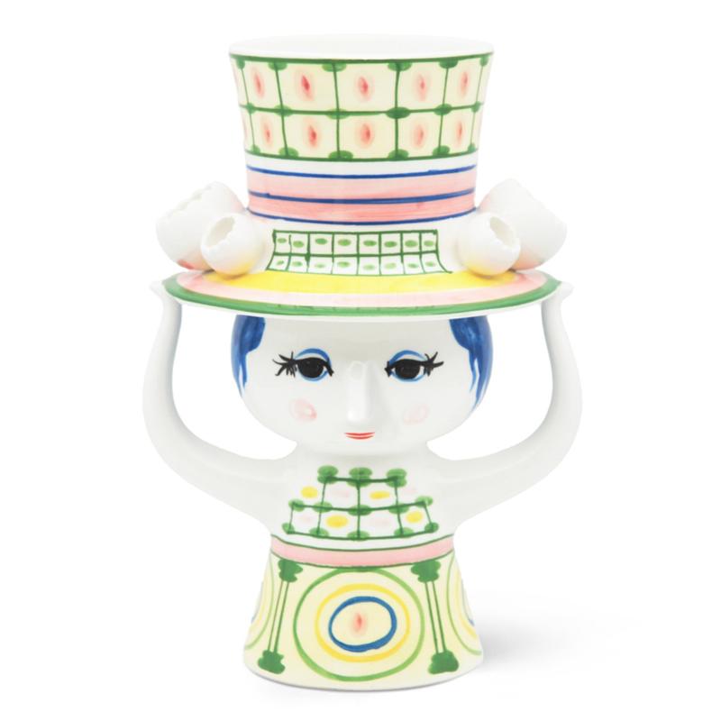Lady With Hat Vase 24 5 Cm  Grøn