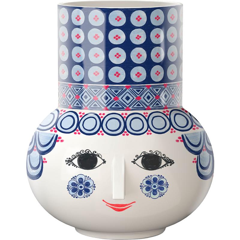 Olga Vase 20 Cm  Blå