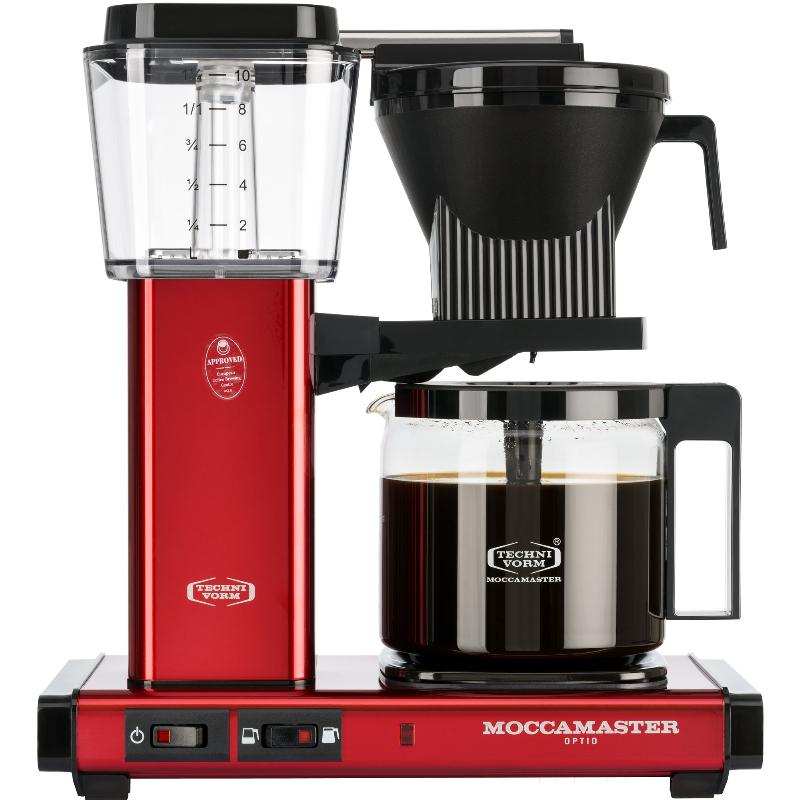 Optio Kaffemaskine 1 25 Liter  Red Metallic