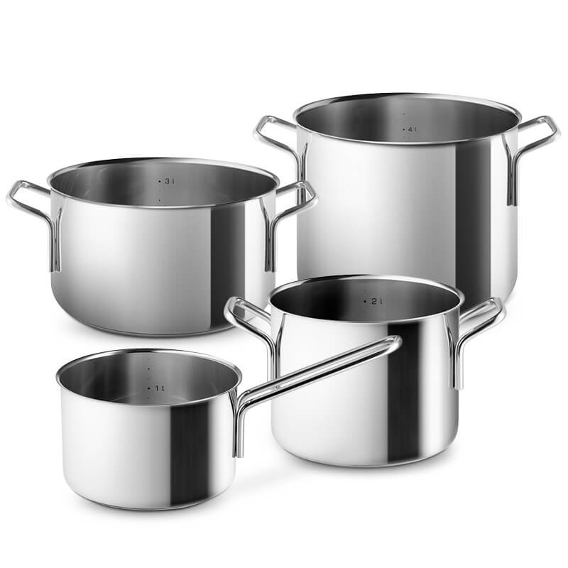 Eva Trio Rustfrit Stål Grydesæt 4 Dele